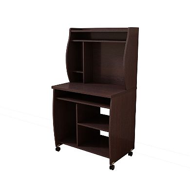Niro Utility Desk Cart with Hutch, 7 Shelves