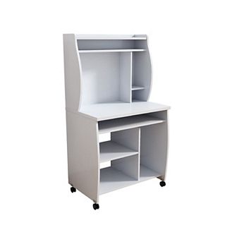 Niro Utility Desk Cart with Hutch, 7 Shelves