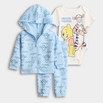 Baby Jumping Beans® Winnie the Pooh 3 pc Quilted Hoodie, Pants & Bodysuit Set