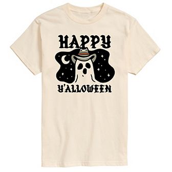 Big & Tall Happy Y'alloween Cowboy Ghost Short Sleeve Graphic Tee