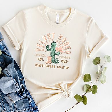 Simply Sage Market Velvet Rodeo Cactus Short Sleeve Tee