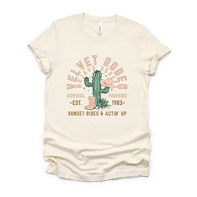 Simply Sage Market Velvet Rodeo Cactus Short Sleeve Tee