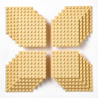 Classic Building Brick Baseplates, 20 Pieces, 2.5x2.5 in (8x8 Studs)