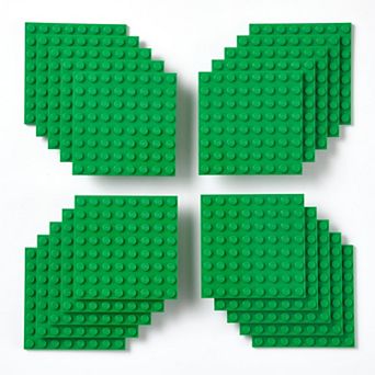 Classic Building Brick Baseplates, 20 Pieces, 2.5x2.5 in (8x8 Studs)