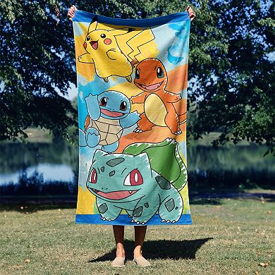 Pokémon Watercolor Splash Microfiber Beach Towel