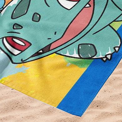 Pokémon Watercolor Splash Microfiber Beach Towel