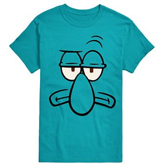 Men's SpongeBob SquarePants Squidward Face Costume Graphic Tee