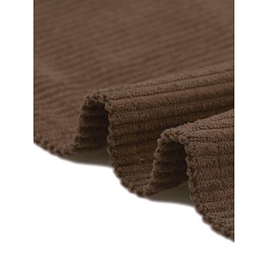 High Waist Corduroy Skirt for Women's Button Front A-line Midi Skirts with Pockets Fall Winter