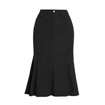 Corduroy Skirt for Women Fall High Waist Work Dressy Casual Fishtail Midi Skirs