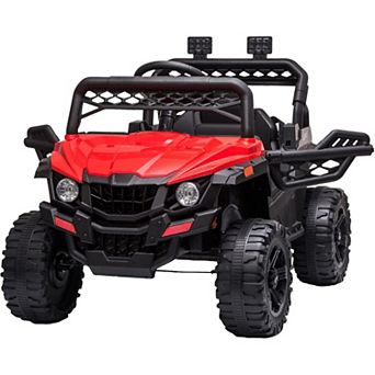 12V Kids Ride-On Truck, Electric Car Toy with Remote Control, Spring Suspension, LED Lights