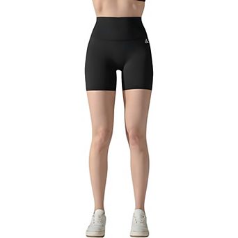 Women's High Waist Compression Biker Shorts Seamless Waistband with Sculpting Stretch Fit