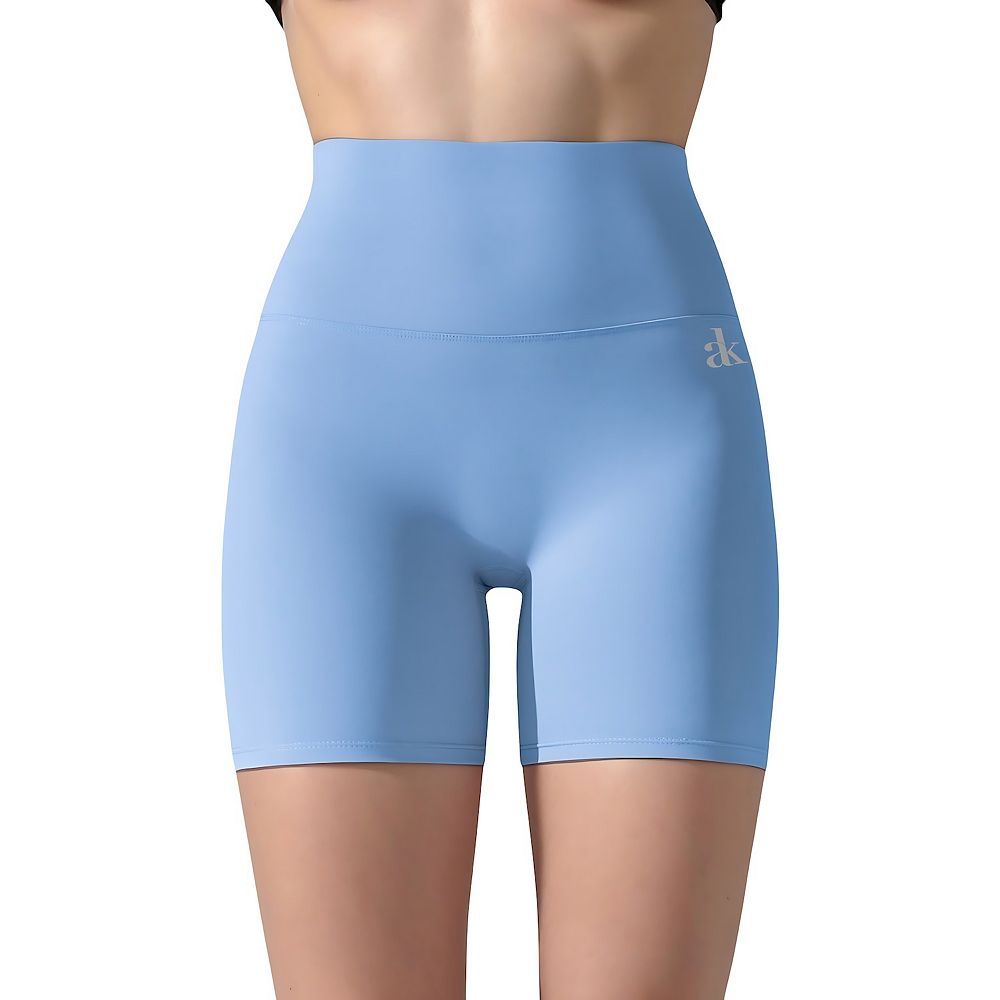 Anna-Kaci Active Women's High Waist Compression Biker Shorts with Sculpting Seam Detail and Stretch Fit Fabric - Small, Gray