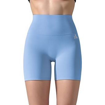 Women's High Waist Compression Biker Shorts Seamless Waistband with Sculpting Stretch Fit