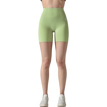 Women's High Waist Compression Biker Shorts Seamless Waistband with Sculpting Stretch Fit