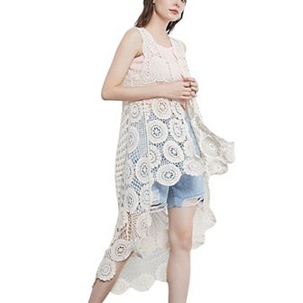 Women's Bohemian Crochet Lace Vest