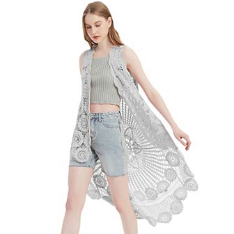 Women's Bohemian Crochet Lace Vest