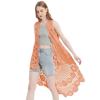 Women's Bohemian Crochet Lace Vest