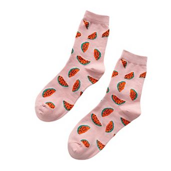Women's Colorful Fruit Low Cut Socks Non Slip Cotton for Casual Stability and Comfort 2 Pairs