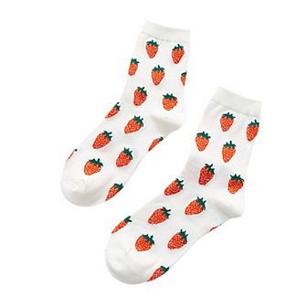 Women's Colorful Fruit Low Cut Socks Non Slip Cotton for Casual Stability and Comfort 2 Pairs