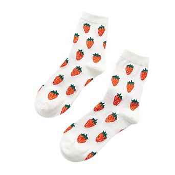 Women's Colorful Fruit Low Cut Socks Non Slip Cotton for Casual Stability and Comfort 2 Pairs