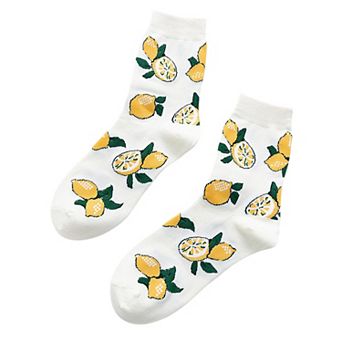 Women's Colorful Fruit Low Cut Socks Non Slip Cotton for Casual Stability and Comfort 2 Pairs