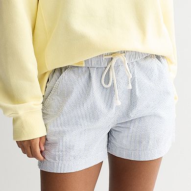 Juniors' SO® Mid Rise Seersucker Shorts
