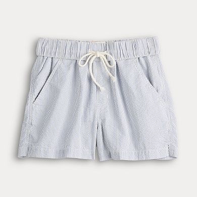 Juniors' SO® Mid Rise Seersucker Shorts
