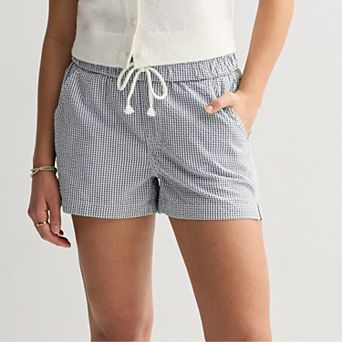 Juniors' SO® Mid Rise Seersucker Shorts