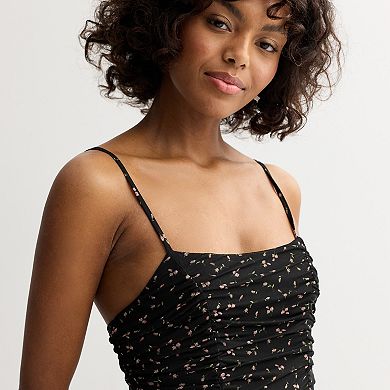 Juniors' Live To Be Spoiled Mesh Skater Dress