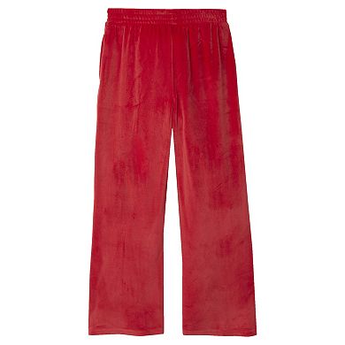Girls 4-16 Lands' End Girls Wide Leg Velour Pants