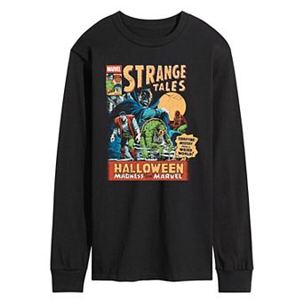 Men's Marvel Strange Tales Halloween Madness From Marvel Poster Long Sleeve Graphic Tee
