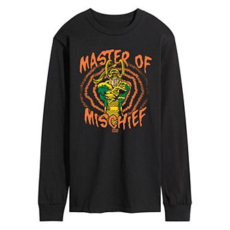 Men's Marvel Loki Master Of Mischief Long Sleeve Graphic Tee
