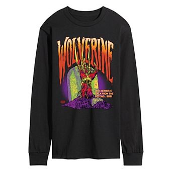Men's Marvel Wolverine Zombie Back From The Beyond Long Sleeve Graphic Tee
