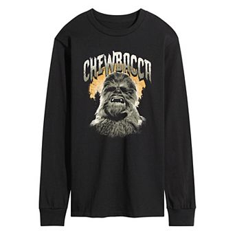 Men's Star Wars Chewbacca Horror Poster Long Sleeve Graphic Tee
