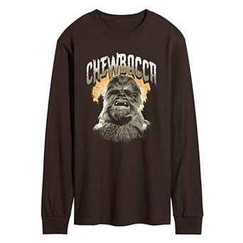 Men's Star Wars Chewbacca Horror Poster Long Sleeve Graphic Tee