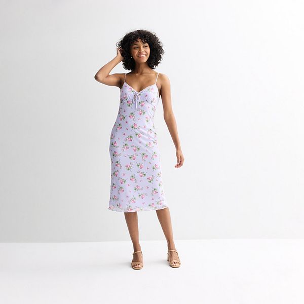 waimari jill sleeveless floral eyelet lace midi dress Women's Bloom From Within Lace Mesh Floral Midi Dress in Rose