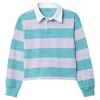 Girls 2-16 Lands' End Long Sleeve Stripe Rugby Shirt