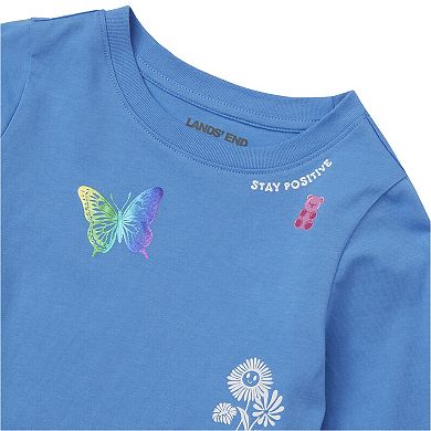 Girls 4-16 Lands' End Long Sleeve Graphic Meet & Greet Tee