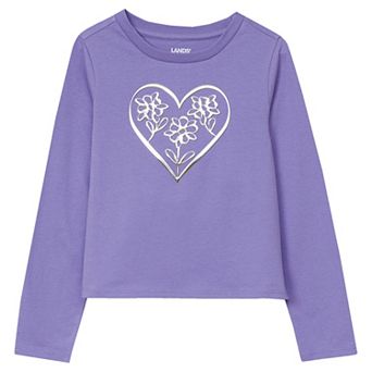 Girls 4-16 Lands' End Long Sleeve Graphic Meet & Greet Tee