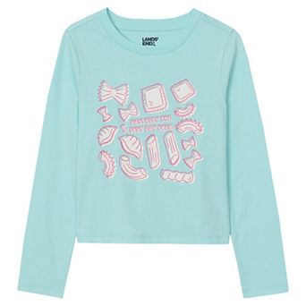 Girls 4-16 Lands' End Long Sleeve Graphic Meet & Greet Tee