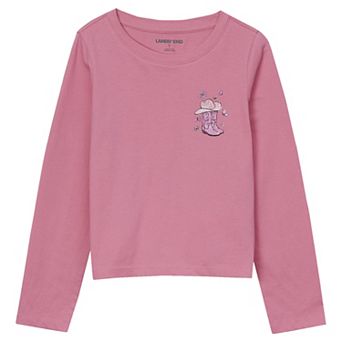 Girls 4-16 Lands' End Long Sleeve Graphic Meet & Greet Tee