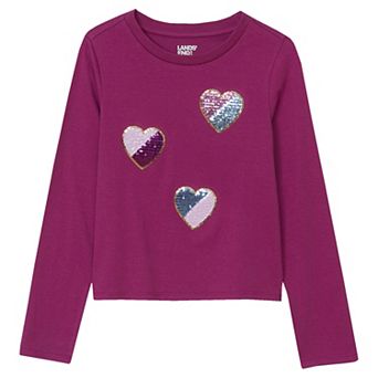 Girls 4-16 Lands' End Long Sleeve Graphic Meet & Greet Tee