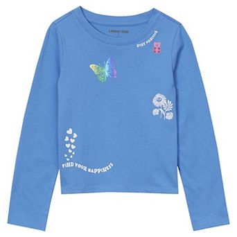 Girls 4-16 Lands' End Long Sleeve Graphic Meet & Greet Tee
