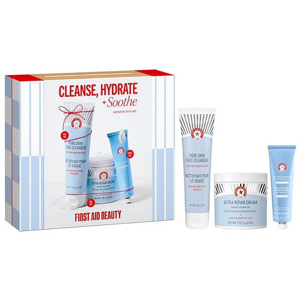 First Aid Beauty CLEANSE, HYDRATE + SOOTHE Holiday Skincare Gift Set