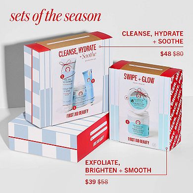 CLEANSE, HYDRATE + SOOTHE Holiday Skincare Gift Set