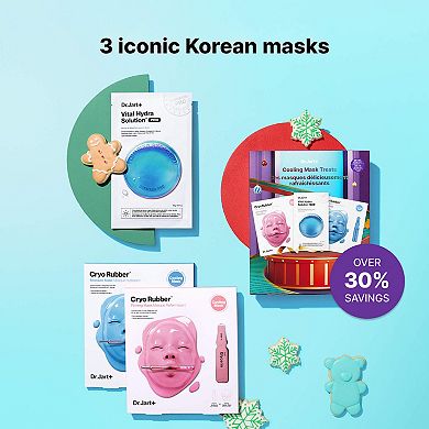 Cooling Mask Treats Gift Set with Cryo Rubber Sheet Masks