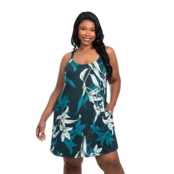 Plus Size Lilac & London Print Jersey Chemise