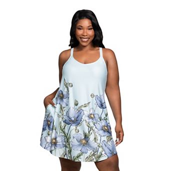 Plus Size Lilac & London Print Jersey Chemise