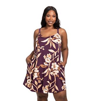 Plus Size Lilac & London Print Jersey Chemise