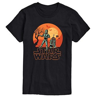 Men's Star Wars Halloween C-3PO & R2-D2 Graphic Tee